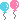 blue and pink balloons